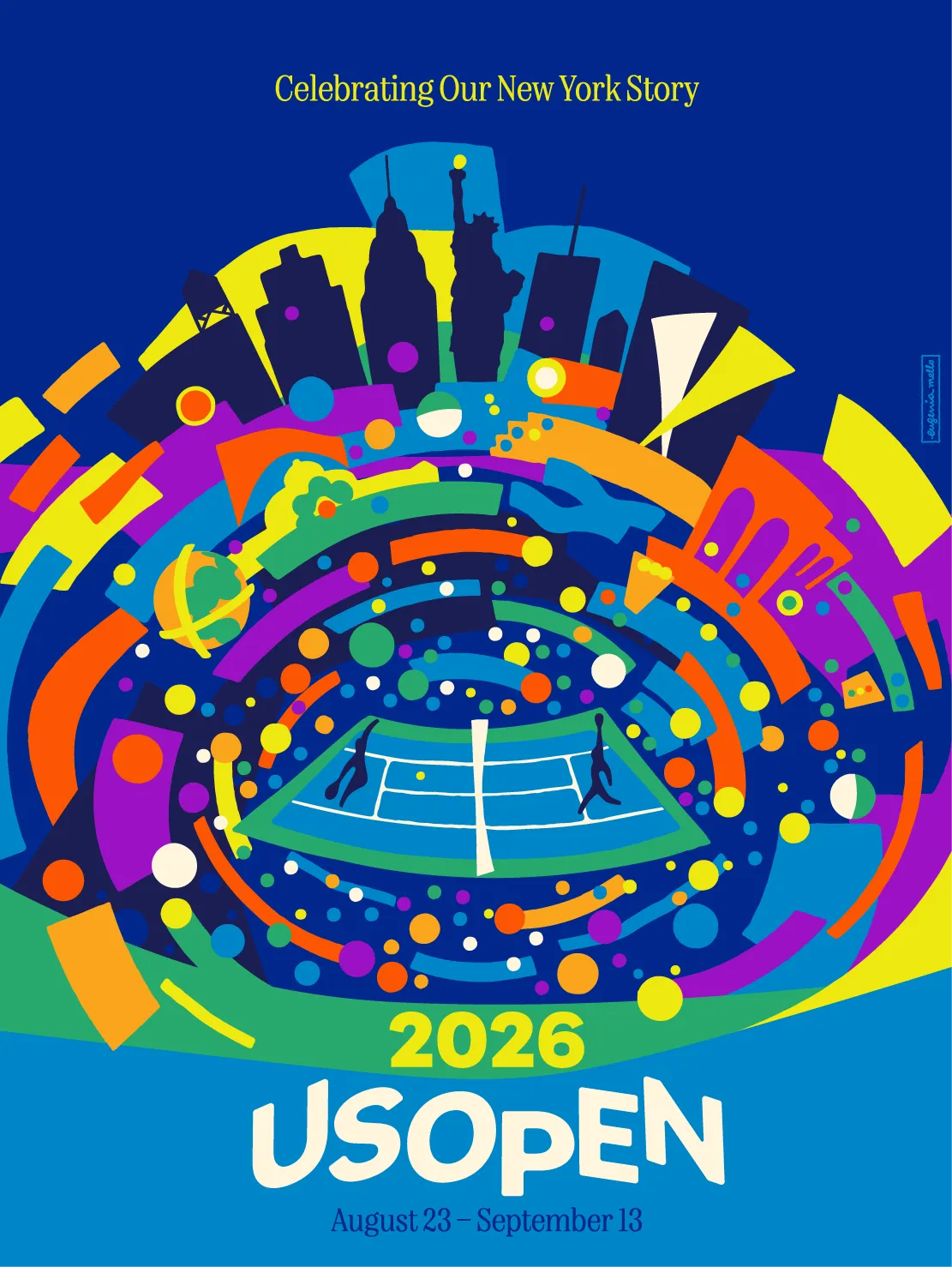 2026 US오픈 테니스 대회 테마 아트