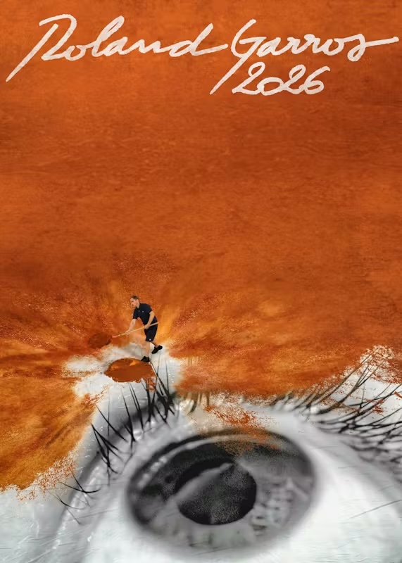 2026 poster: JR focuses in on Roland-Garros