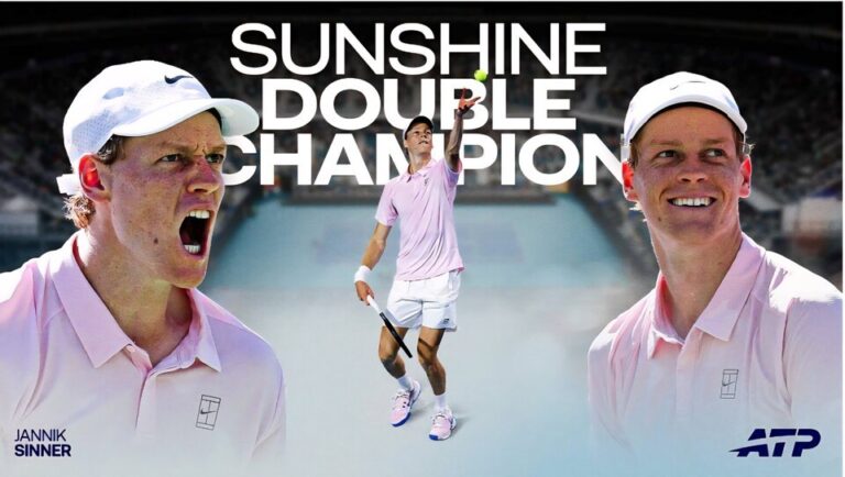 야닉 시너 썬샤인 더블 달성